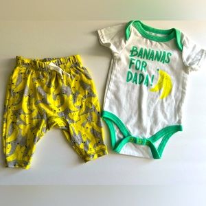 Bananas for dada newborn outfit.